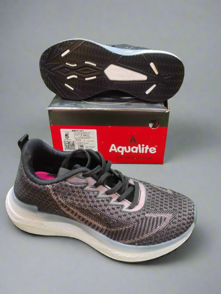 Aqualite Arch-101 Men's Shoes | Black | Buy Online India