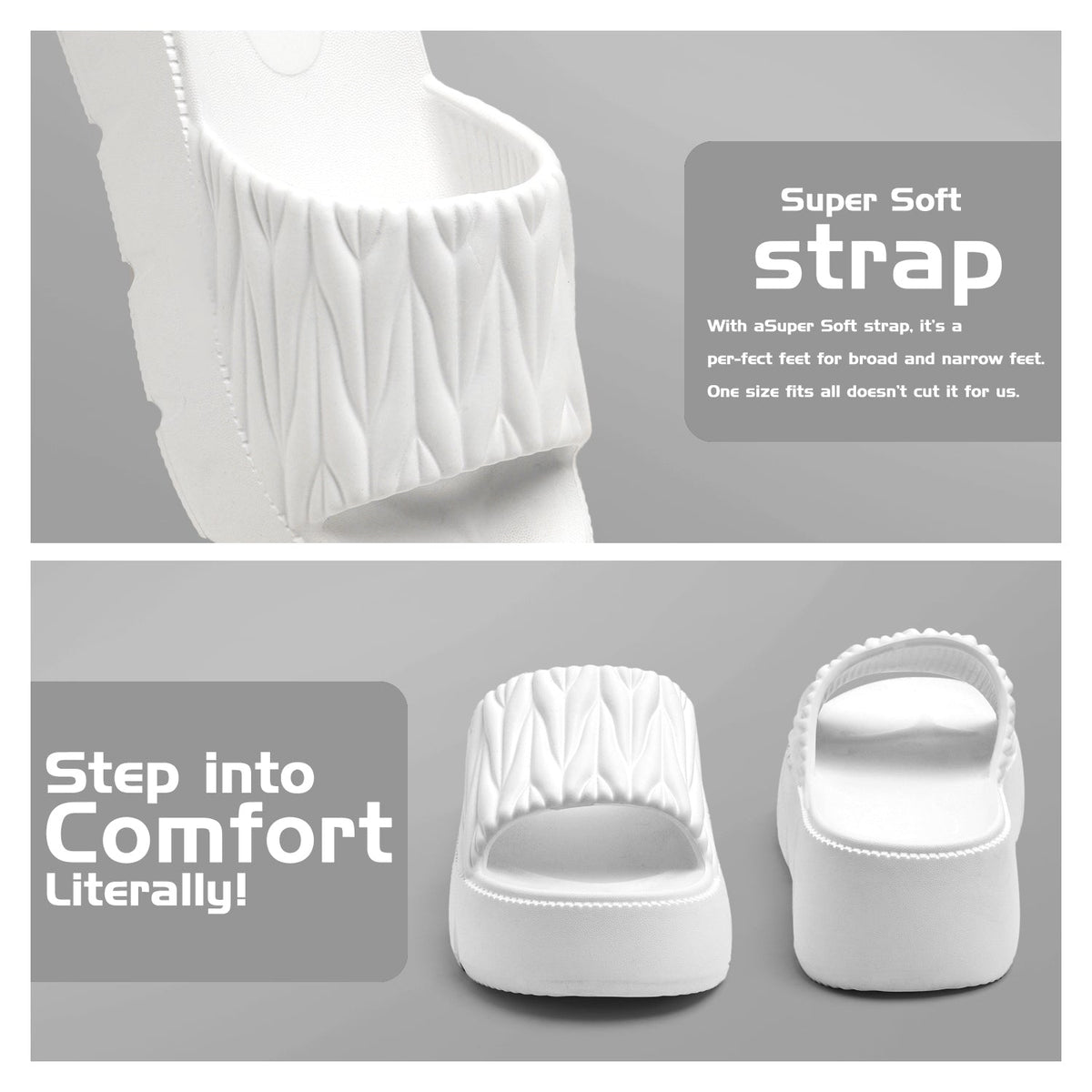 9001 Comfort Slider for Women - White